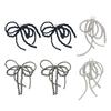 6Pcs Beaded Pearls Bowknot Shoe Buckles Stylish Butterfly Footwear Decorations Unique Shoe Accessories for Women