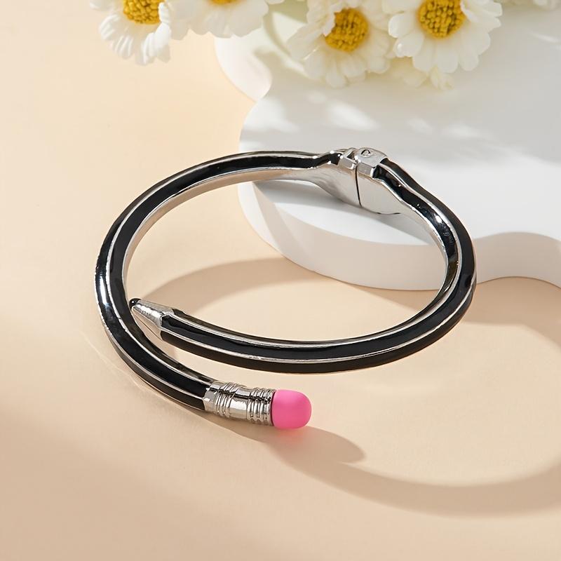 Japanese and Korean Minimalist Pencil Bracelet with Sweet Artistic Design, Perfect Gift for Teachers' Day or Party Accessories