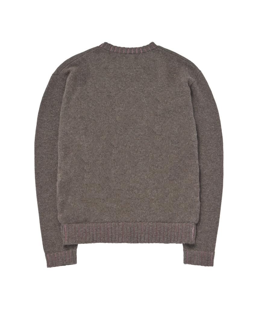 Kkotte Classic Two-Tone Rib Knit (Brown)