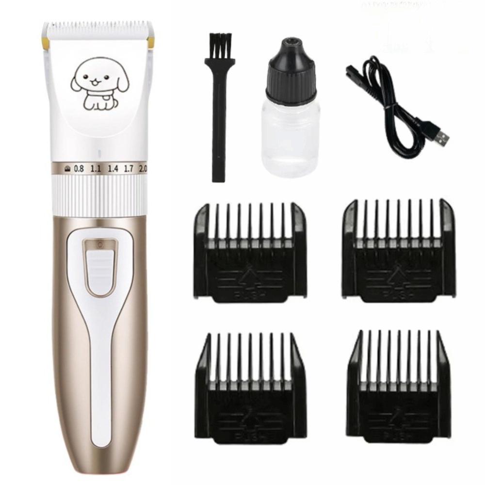 Professional USB Rechargeable Dog Hair Clippers Silent 4-in-1 Electric Pet Grooming Tool Pets Shaver Dog Grooming