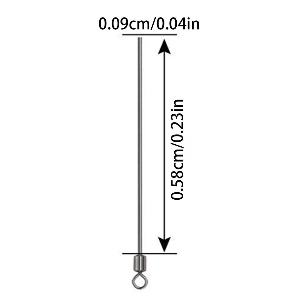 Loop Wire Fishing Spinner Stainless Steel 100 Pieces Fishing Lure Wire Fish Accessories For Freshwater Ice Lake Boat Dock Bass