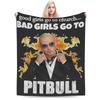 Soft Warm Blanket Camping Pitbull Mr.Worldwide Bedding Throws Flannel Bedspread For Couch Chair Fluffy Sofa Bed Cover
