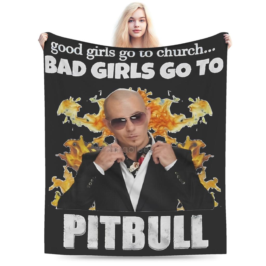 Soft Warm Blanket Camping Pitbull Mr.Worldwide Bedding Throws Flannel Bedspread For Couch Chair Fluffy Sofa Bed Cover