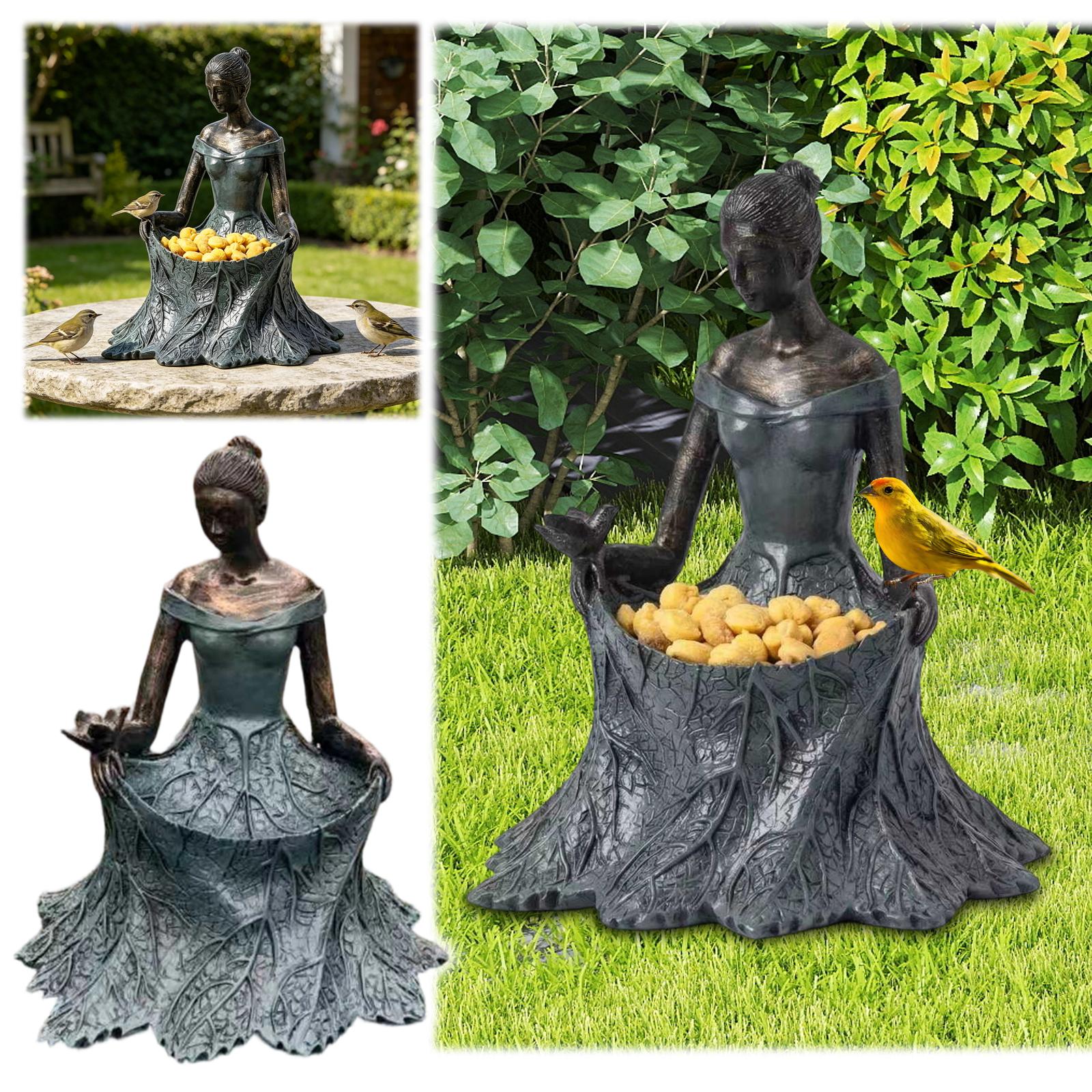 

Leaf Statue Bird Feeding Device Outdoor Garden Garden Gardening Outdoor Decoration Ornament One Size чорний