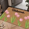 American Style Non-slip Coconut Palm Entry Mat - Dirt Wiping Mud Scraper for Doors