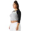 Bella + Canvas Womens/Ladies Micro-Rib Raglan 3/4 Sleeve T-Shirt