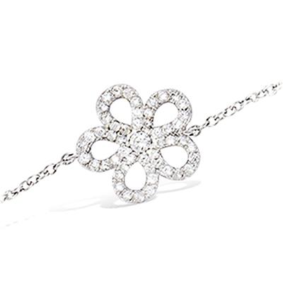 [L7210] - Silver Bracelet 'Flora' Silver White (rhodium-plated) - 12 Mm