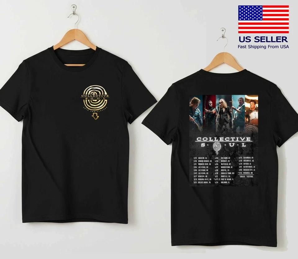 Collective Soul 30th Tour America 2026 Concert Graphic T-Shirt Unisex T-Shirt