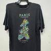 Vintage 90s Paris France Graffiti Eiffel Tower Art Moderne Sap Polyne Souvenir T Shirt Size L Vintage Soft Breathable