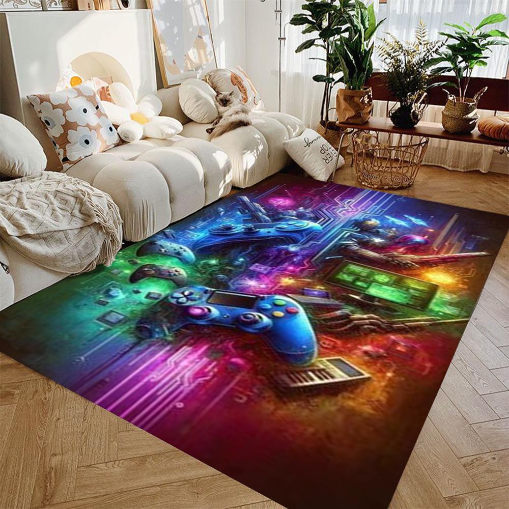 Game Handle Game Theme Lightweight Bedroom Rugs Living Room Kitchen Bathroom Washable Mat Carpet Home Decor Gift