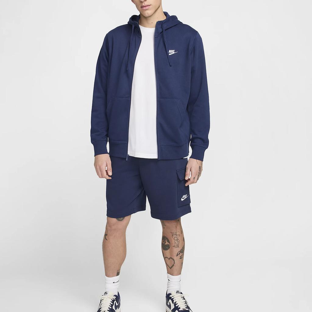 Nike Chaqueta Club de Ropa Deportiva para Hombre Azul Marino Medianoche BV2648-410