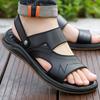 Star-headed Woodpecker Sandals Men's Summer New Leather Cowhide Beach Shoes Men's Soft-soled Anti-sandals