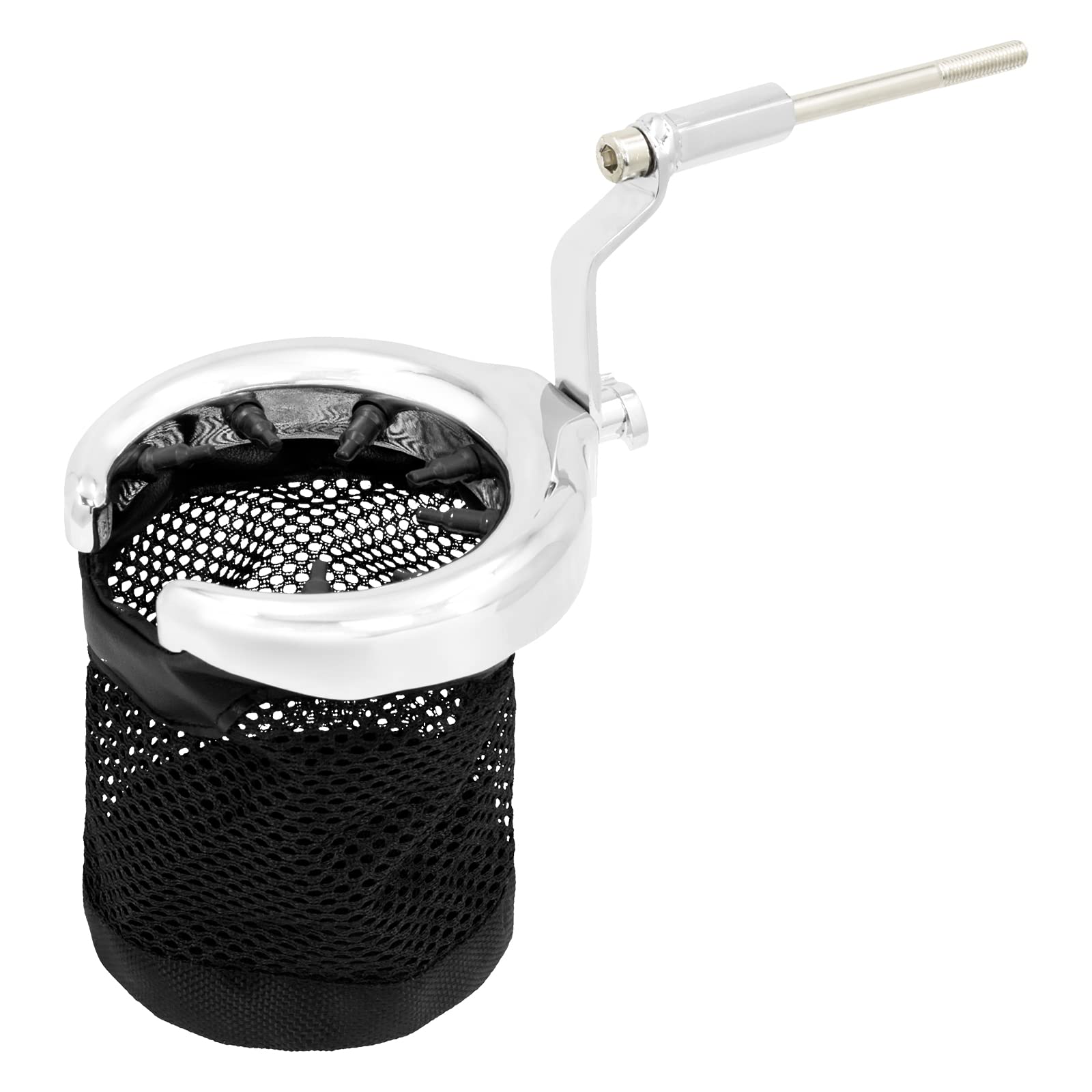 

HDBUBALUS Motorcycle Cup Holder Drink Passenger Cup Holder with Mesh Basket for Honda Goldwing GL 1500 1800 чёрный