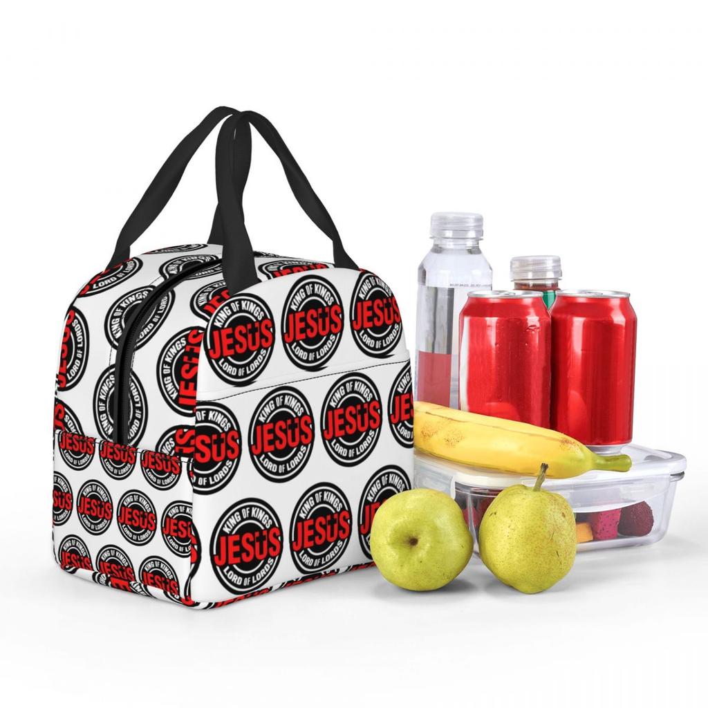 Jesus Christ Yeshua Insulated Lunch Bag for Kids School Cooler Thermal Food Box Tote Portable Lunch Boxes Container