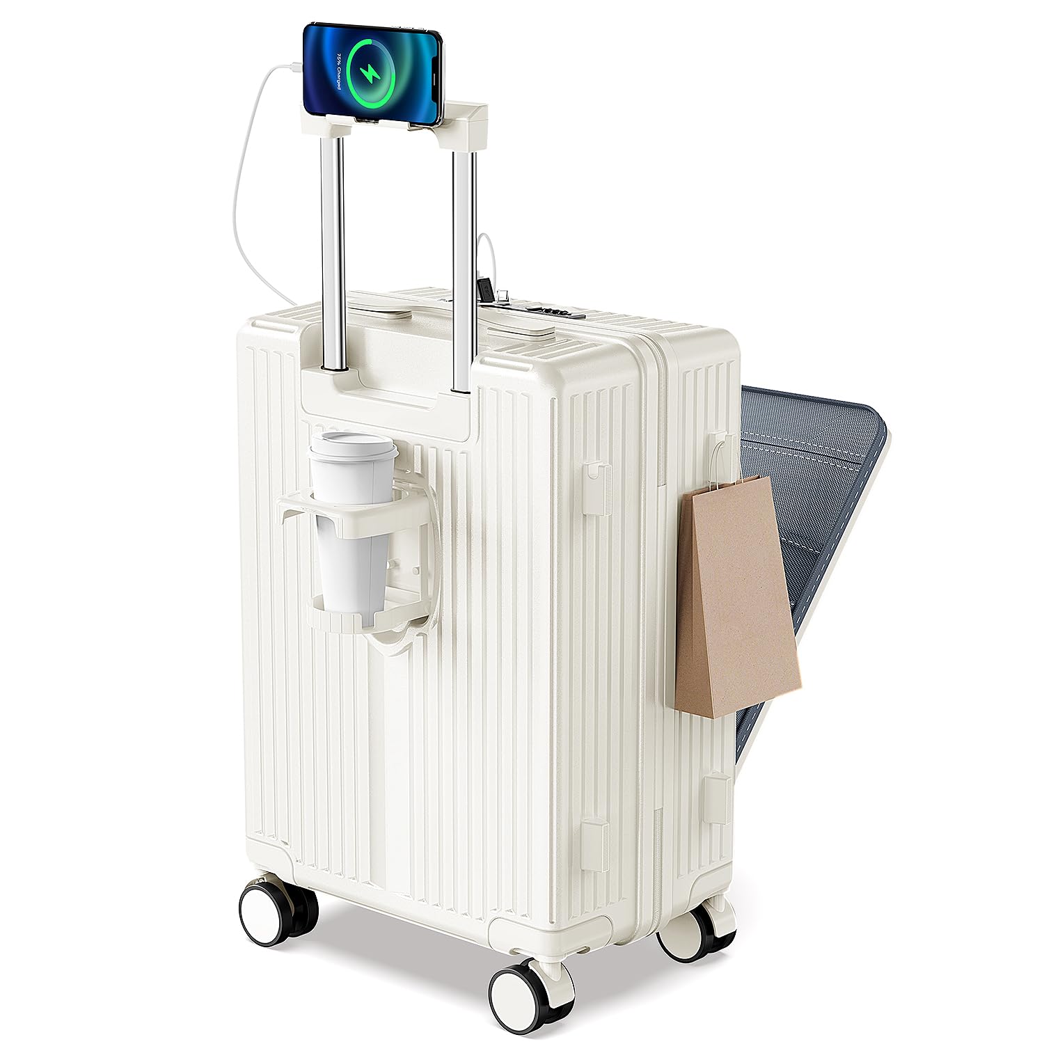 

Передняя открытая переноска Pure PC USB включает чашку TSA Large Carry Front Ultra Double Business Business Trip [EnjoyNest] Чемодан, чехол, ручная кладь, материал,