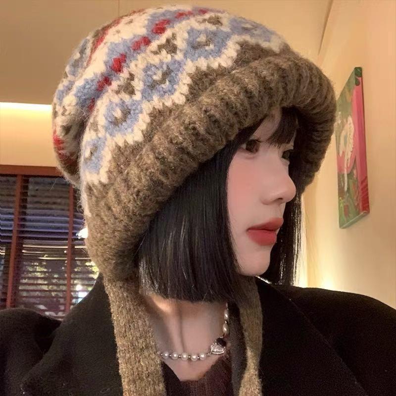 Winter plush fisherman's hat children's Mongolian hat ear protector head hat warm plush thickened cute pile hat