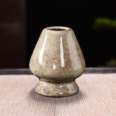 Japonská keramická miska na odkládání metličky Chasen na Matcha zelený čaj, stojánek, miska, bambusová metlička, mlýnek, štětce, čajové náčiní, držák, čajové příslušenství, čajový servis