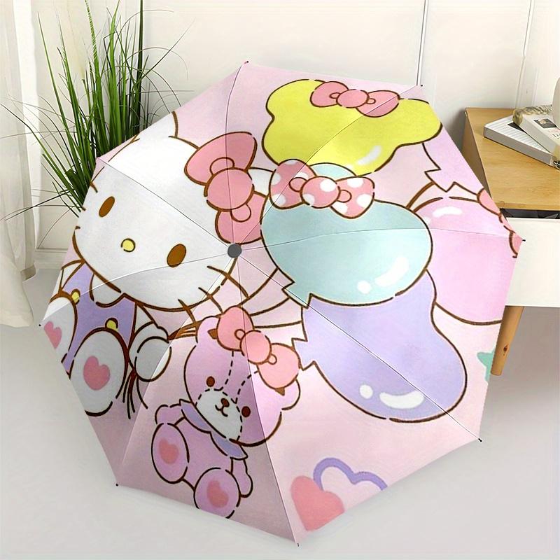 

Hello Kitty, Balloons Automatic opening and closing folding umbrella with 8-rib frame and compact travel design, perfect for all occasions |