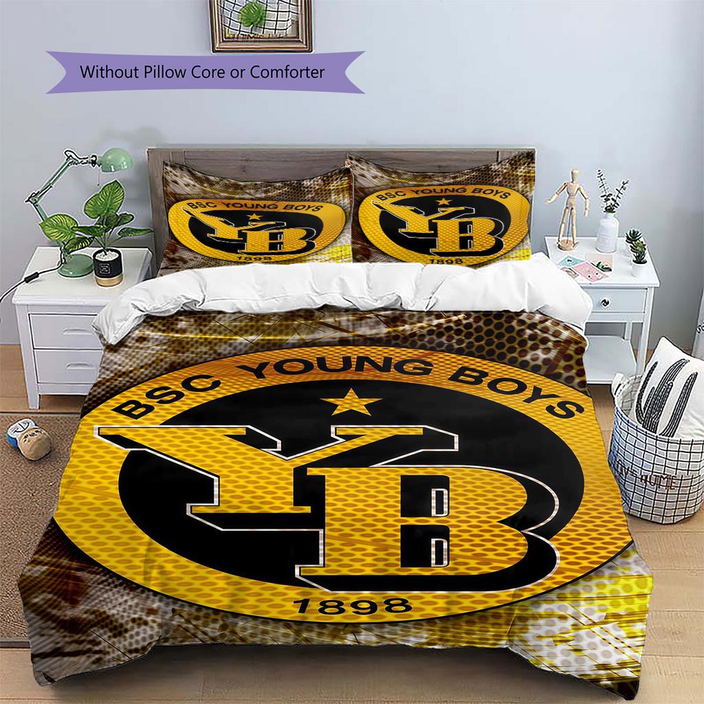 BSC Young Boys Pattern Bedding Home Decoration Birthday Gift ( 1 Duvet Cover + 2 Pillowcase, Without Core),fan Merchandise.