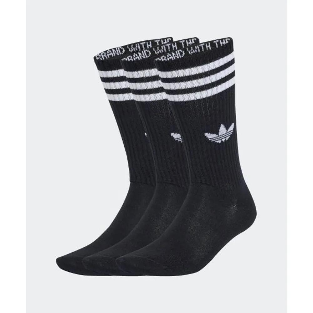 adidas 3-Stripe High Crew Socks 3 Pairs - Black JV7417 5229309 S