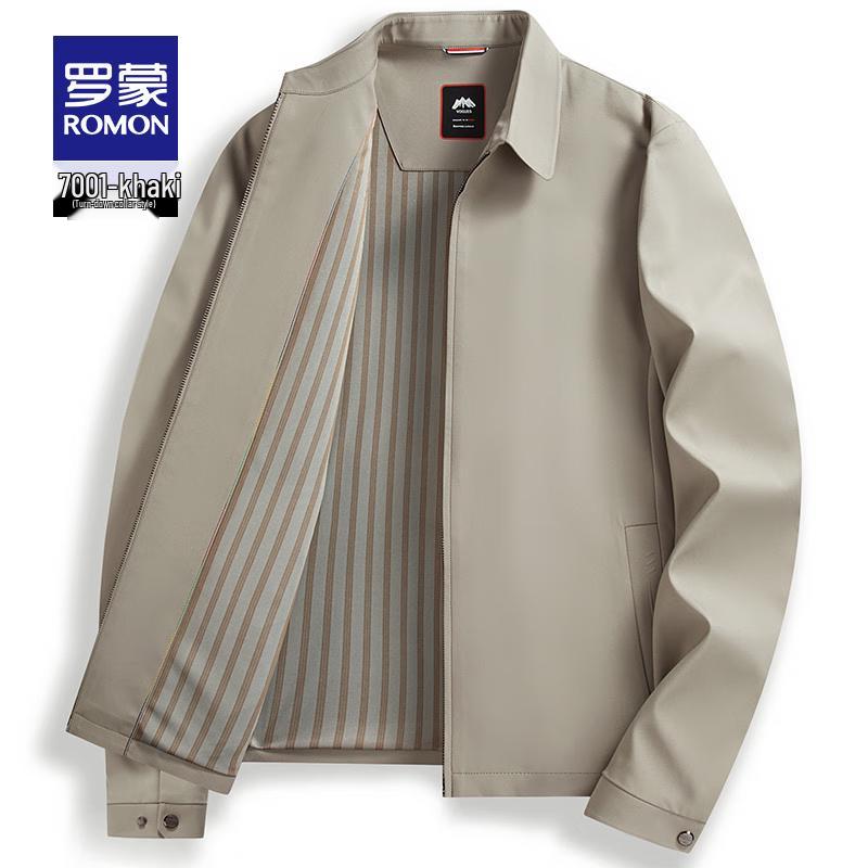 

ROMON Men s Warm Turn-down Collar Business Casual Jacket 4XL