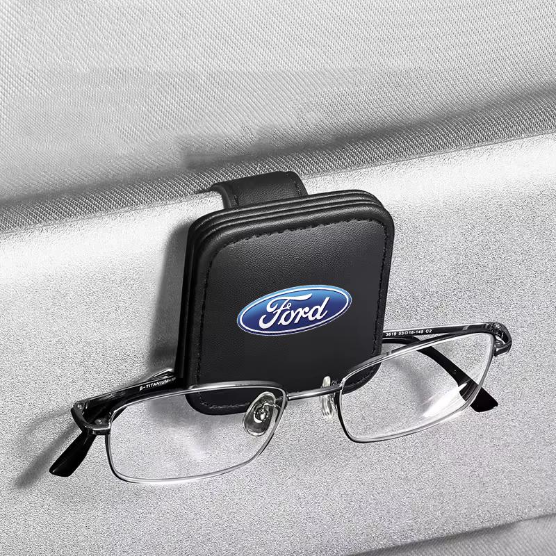 Car Sunglasses Clip Card Ticket Holder Stand Fastener Sun Visor for Fords 2 3 4 5 MK 2 6 7 Ranger Fiesta Kuga Mondeo Fusion QY2