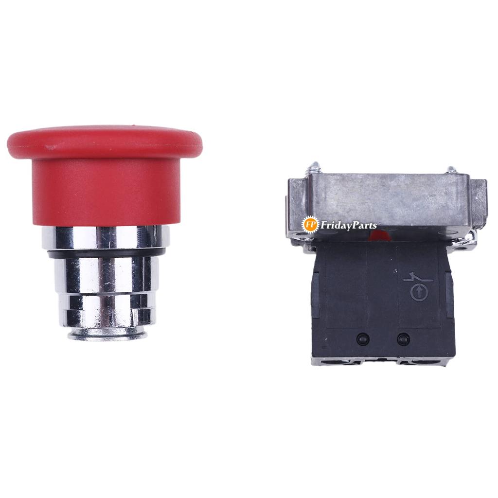 FP FRIDAYPARTS Emergency Stop Switch 3028810, Push Button, Manual, Red, Compatible for Snorkel Upper Control Box Assembly
