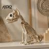 Halloween Spooky Animal Model Skeleton Realistic Fish Bird Spider Snake Cat Skeleton Detailed Decor for Party Haunted House Graveyard Scene