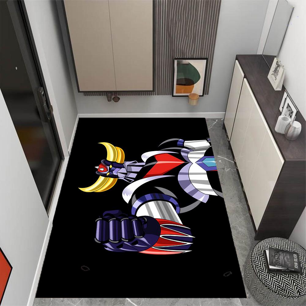 Goldorak robot Themed Anti-Slip Rugs - Polyester Home Decor, Suitable for Bedrooms, Living Rooms, Doorways, Studios, and Decorations