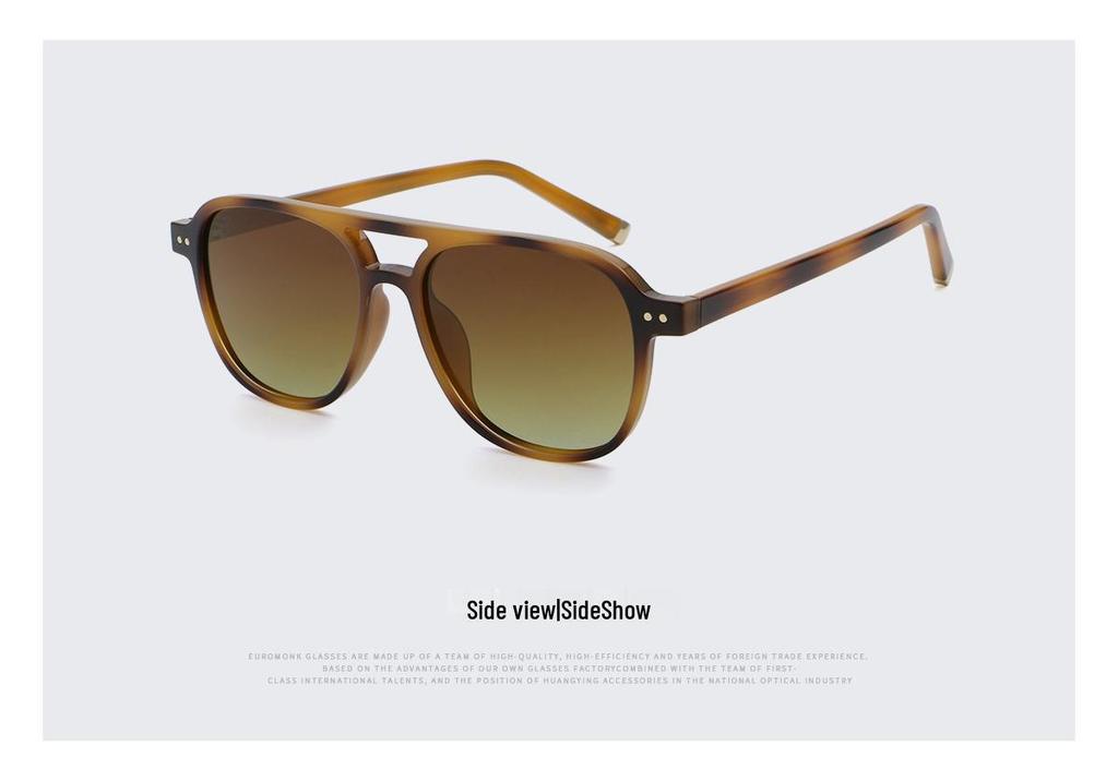 2026 Polarized Double Bridge Sunglasses: Slim Face Effect, Unisex Design, Lightweight Sun Protection