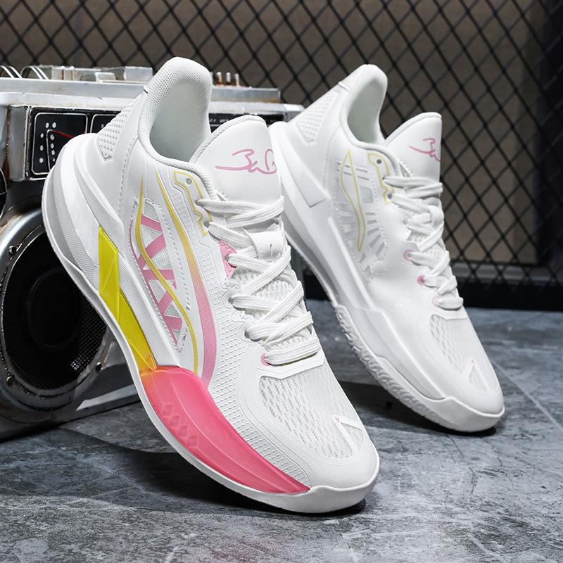 New basketball shoes men's cushioning breathable youth mesh wear-resistant non-slip loud fashion sports shoes
