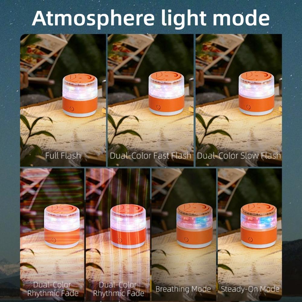 USB Rechargeable Camping Lamp with String Lights Rechargeable Retractable Waterproof Indoor/Outdoor Portable Lamp Suitable for Camping