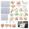 Resin Jewelry Molds Keychain Resin Molds Flower/Animal Silicone Molds for Resin Casting Pendants,Keychains,Earrings