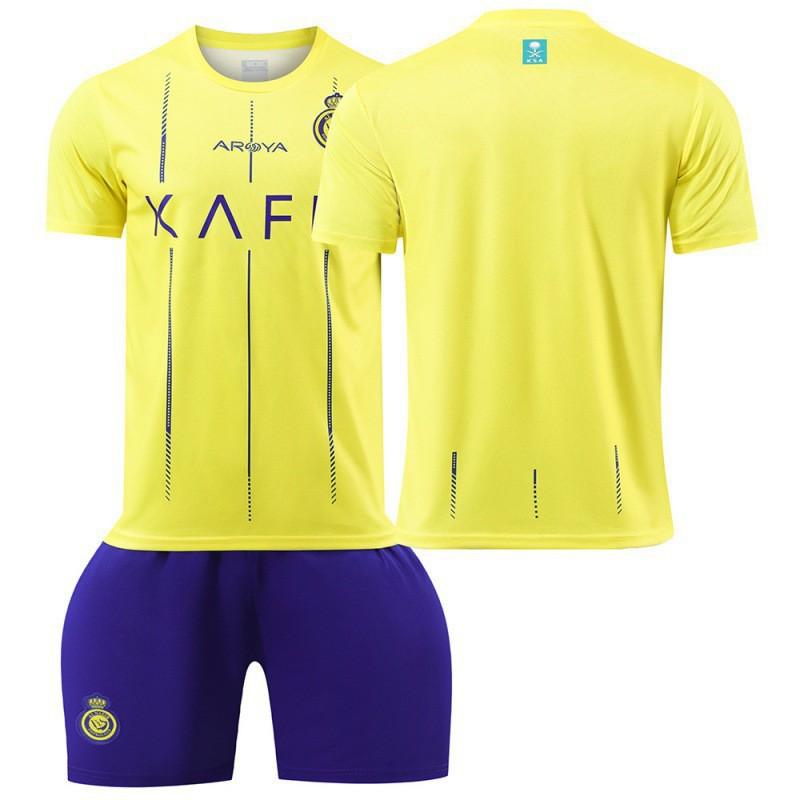 Factory 2324 Riyadh Victory Jersey Home Football Ronaldo No. 7 Children's Sports Set