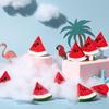 WILLBOND 12 Pieces Realistic Fake Watermelon Slices, Red, 1.96" x 0.39" Round, Summer Thematic Decorations for Kitchen, Party, Wedding