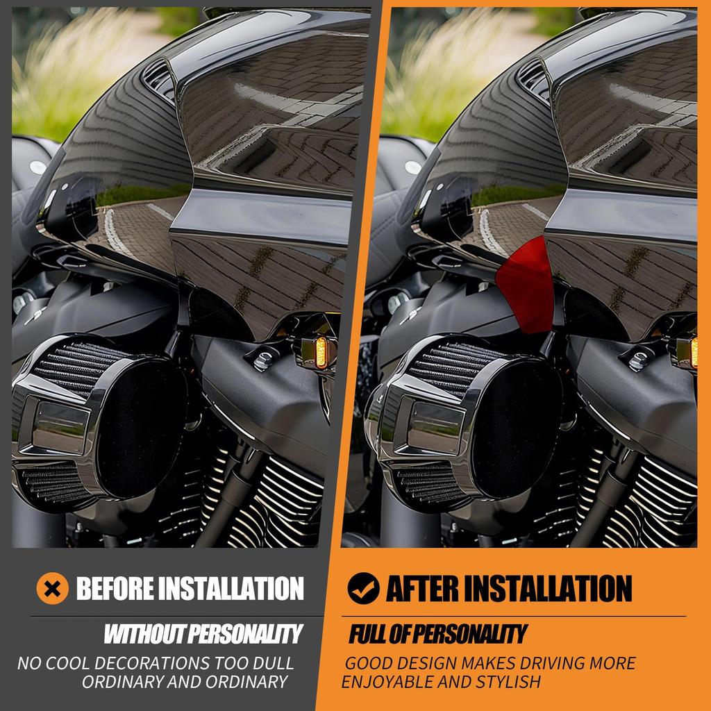 HCmotorku Fairing Air Deflector Side Wing Windshield for Harley Low Rider FXLRST 2022 and later models (Red)