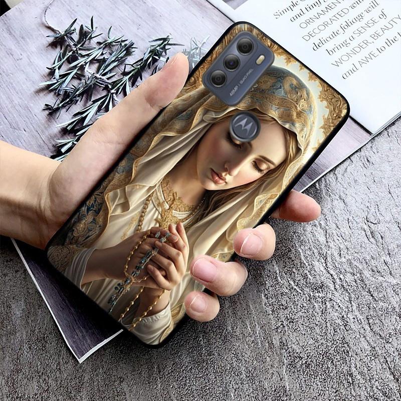 Virgin Mary Phone Case For Moto Edge 60 50 40 Pro 60 50 40 30 Ultra Neo Fusion Moto G Stylus G