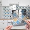 10pcs Lotus Crystal Film Mosaic Tile Wall Sticker Self Adhesive 3d Art Decals For Kitchen Bathroom Fashion Wall Sticker
