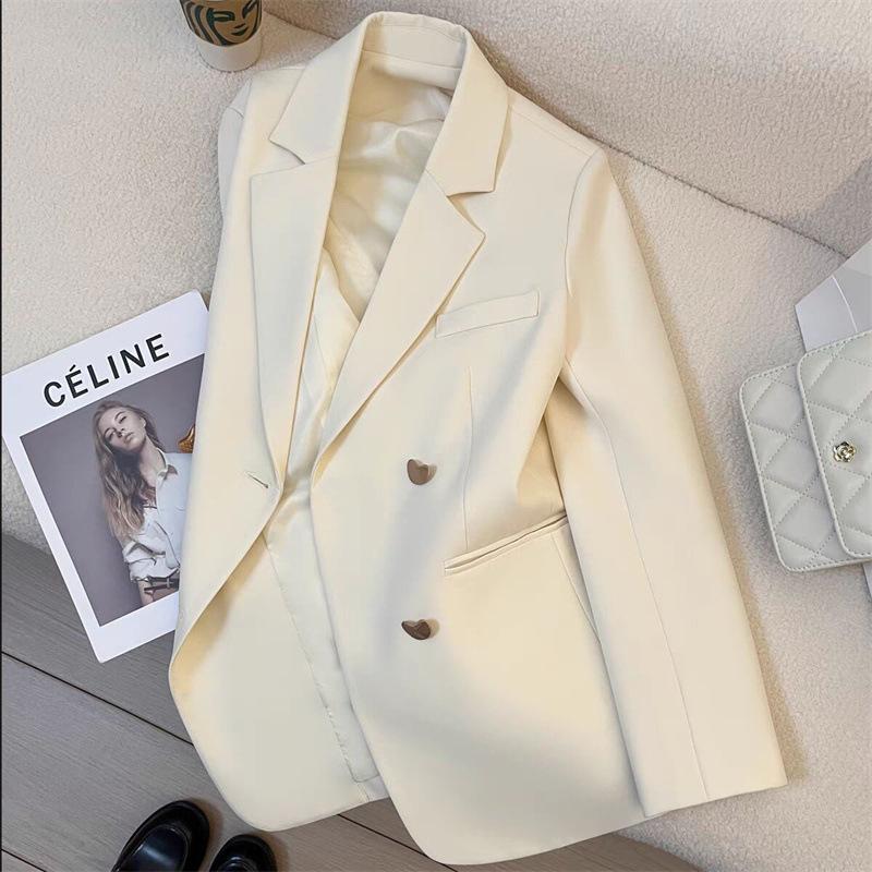 2025 Women's High-End British Style Gray Suit Jacket - French Textured, Fashionable, Small Suit for Spring & Autumn