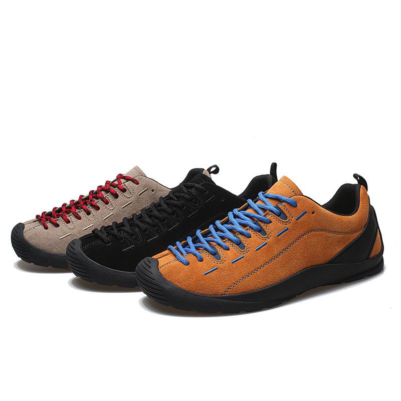 Chic Round Toe Hiking Shoes - Non-Slip, Low-Top Style for Women & Men