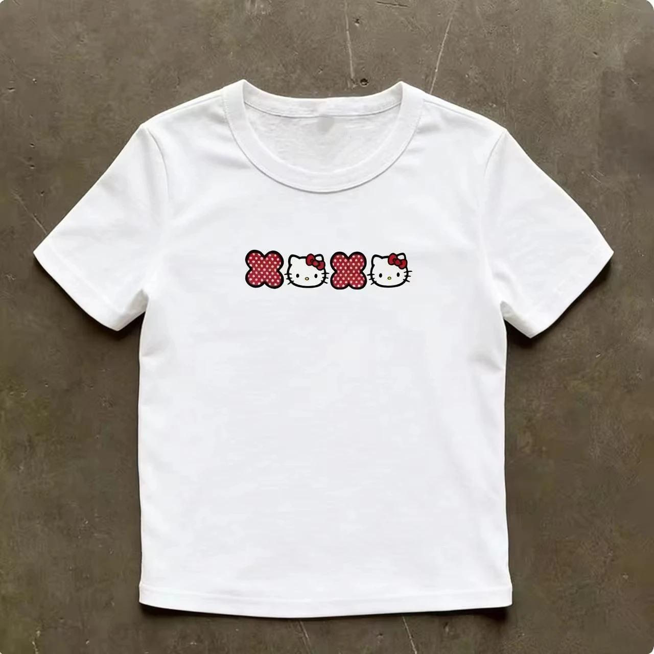 

Hello Kitty Angel Sketch Minimalist Casual T-Shirt Oversized Women And Men T-shirts 4XL