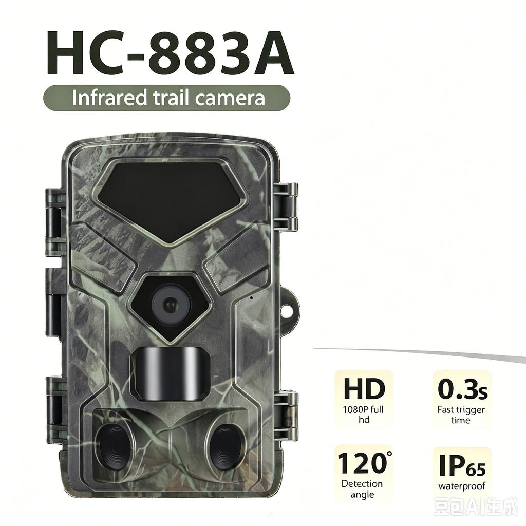 1080P 16MP Hunting Trail Camera with Night Vision IP56 Waterproof 0.5s Trigger Time Photo Trap for Wild Camera Use