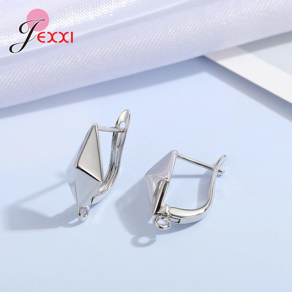 Fashion Simple Earring Findings Earrings Clasps Hooks Fittings DIY Jewelry Making 925 Sterling Silver Drop Earrings Accessories