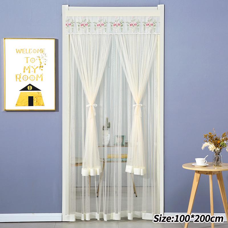 

Anti Mosquito Door Curtain Mosquito Net Curtains o-punch Anti-mosquito Sheer Door Sceen Double Layer Lace Door Partition Curtain