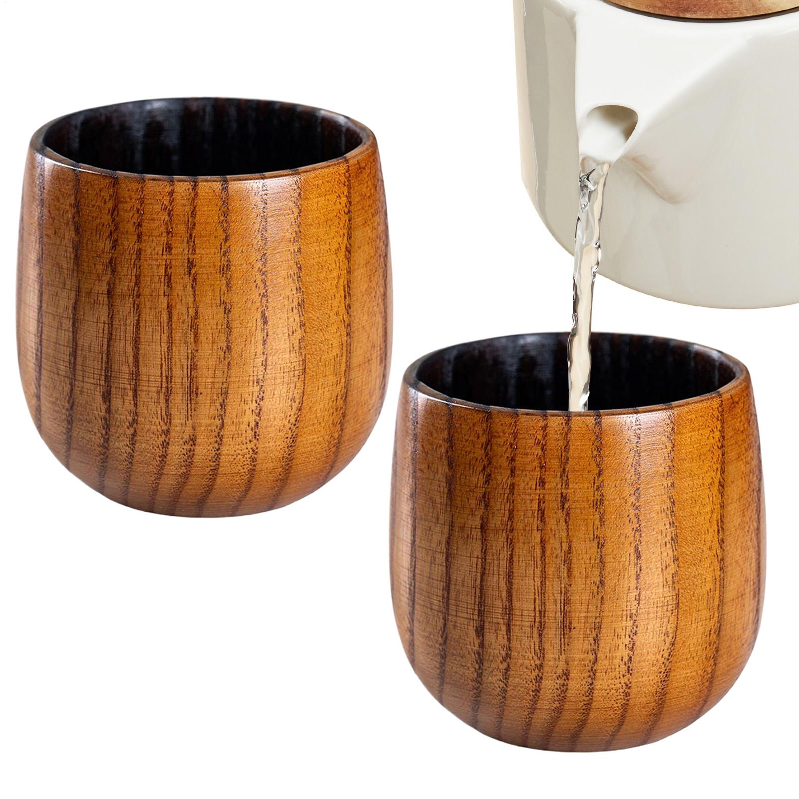 

2pcs 330ml Carbon Burned Big Belly Cups Wooden Whiskey Cup Reusable Old Fashioned Mug Wood Whiskey Cup Drinking Glasses CN