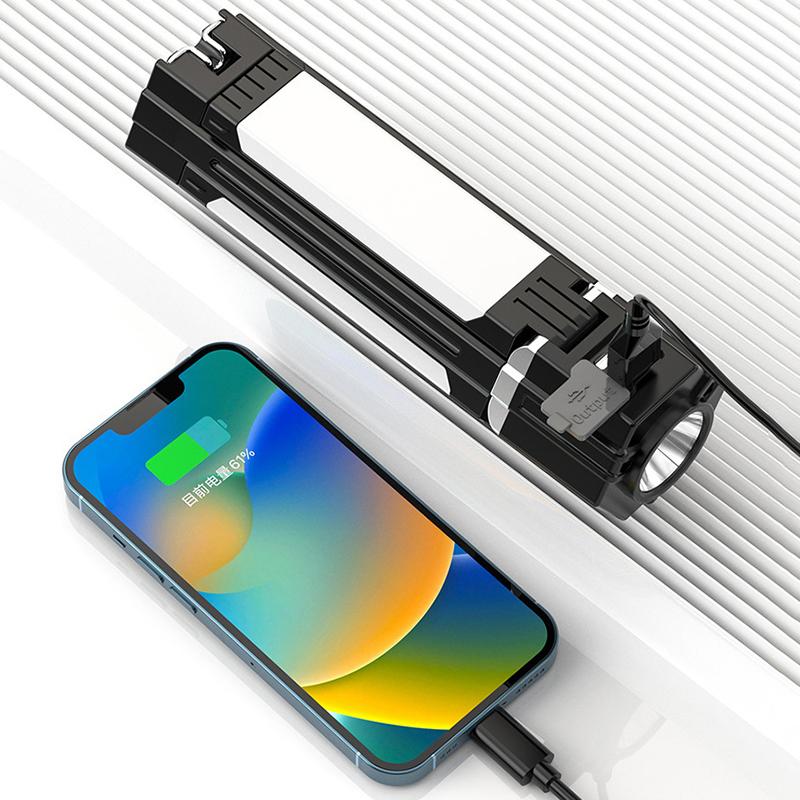 Rechargeable Outdoor Camping Light Tent Lamp Portable Foldable Flashlight Emergency Power Bank Work Floodlight