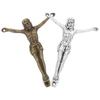 2Pcs Religious Cross Pendant 5.2cm Metal Jesus Charm for Necklace Bracelet DIY Jewelry Making Craft Christian Gift