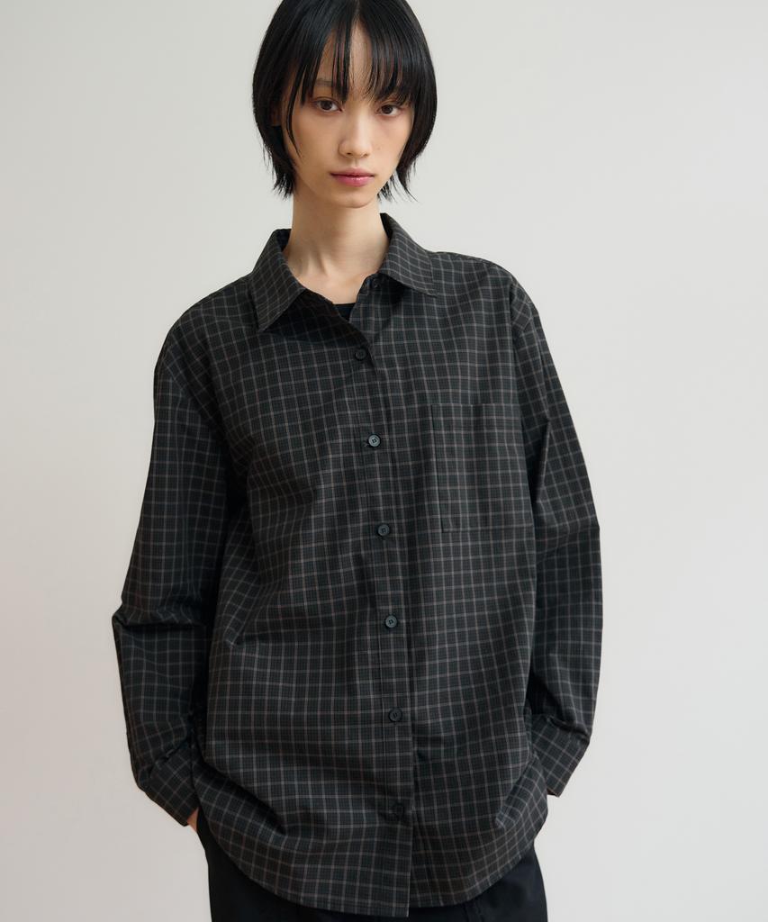 SIS A Kiko Check Overshirt [Black]