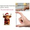 Highland Cow Christmas Countdown Calendar Durable Acrylic Hanging Design Holiday Decor Gift Box  for Family Festive Decoration