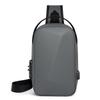 Shenglango Men's Hardshell Waterproof USB Charging Crossbody Chest Bag